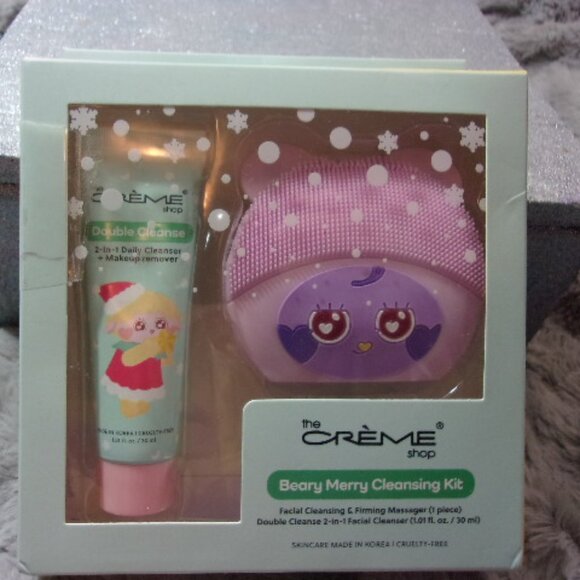 M-55 NEW IN BOX THE CREME SHOP BEARY, MERRY CLEANSING KIT SET - Picture 1 of 9
